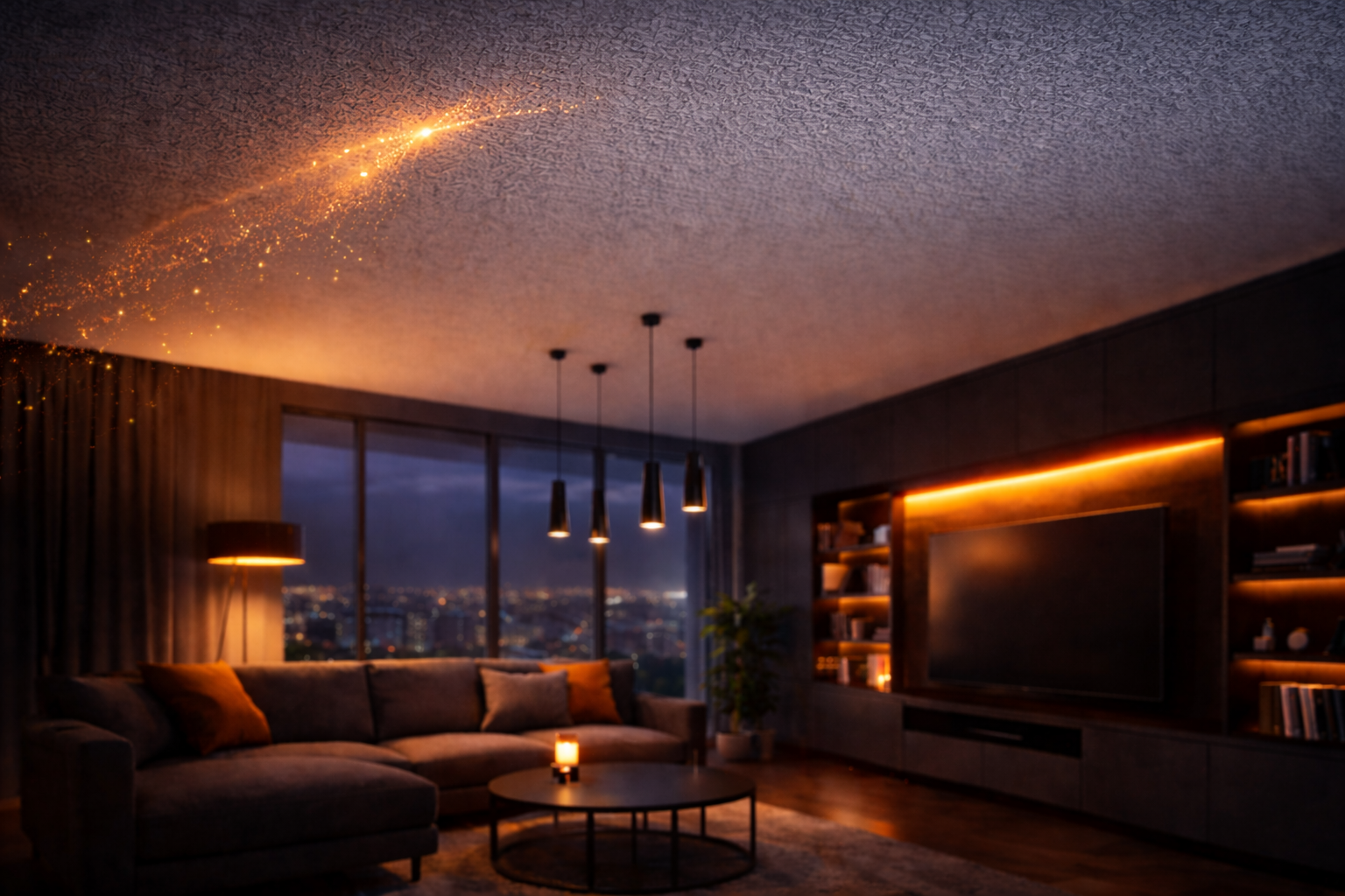 Czujnik ukryty w suficie podwieszanym