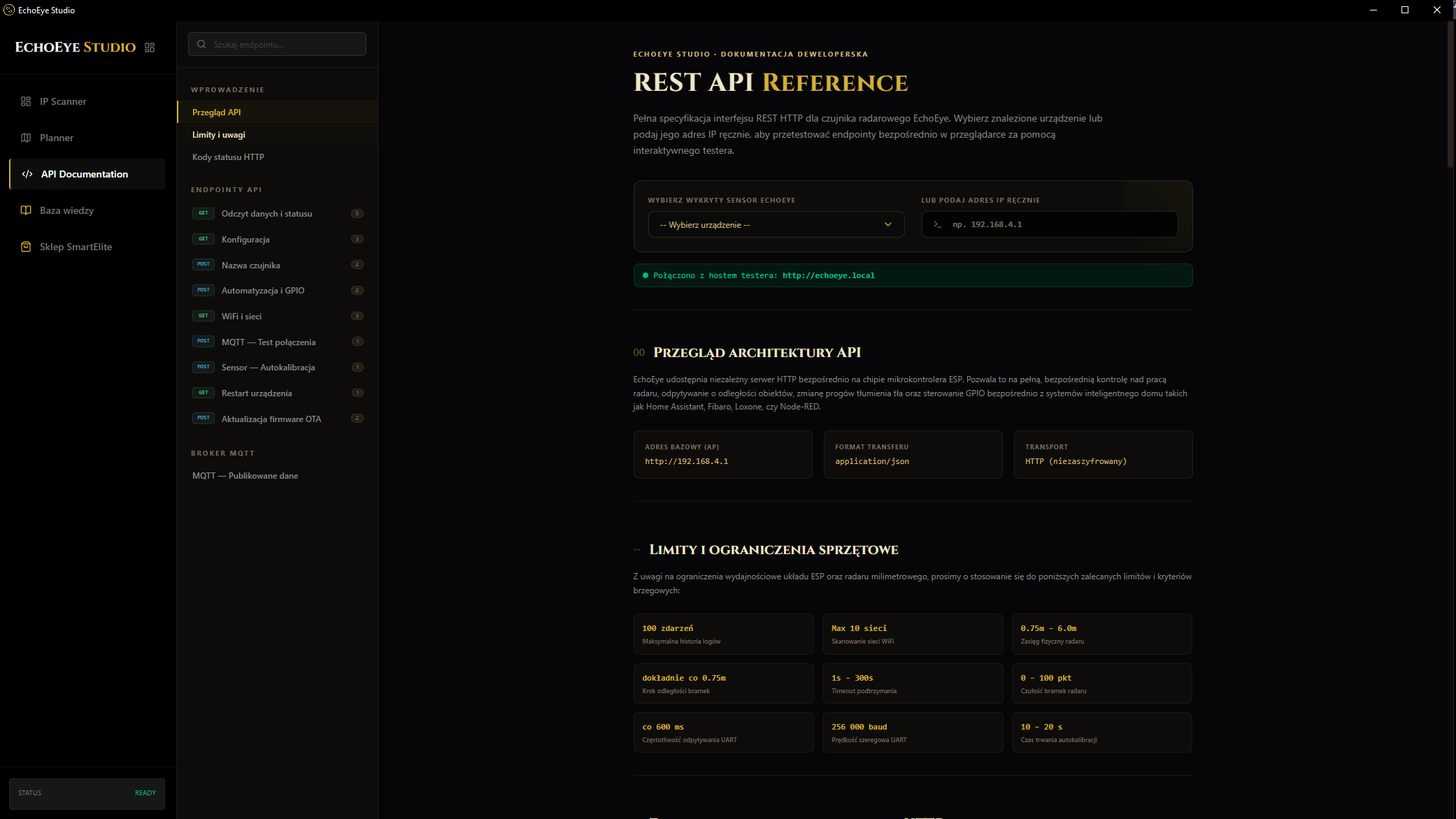 Interaktywna dokumentacja REST API EchoEye