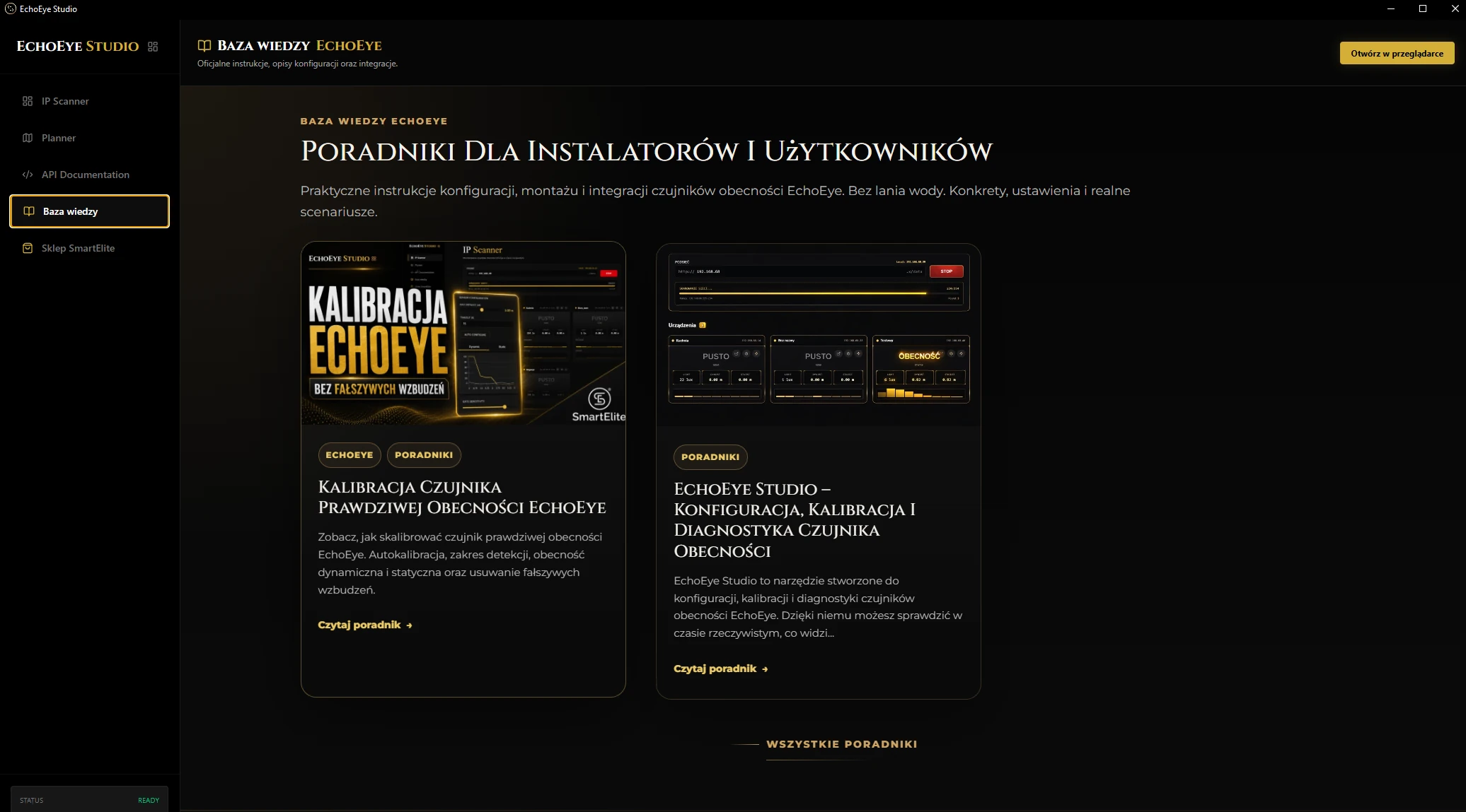 Poradniki EchoEye dostępne w bazie wiedzy Studio